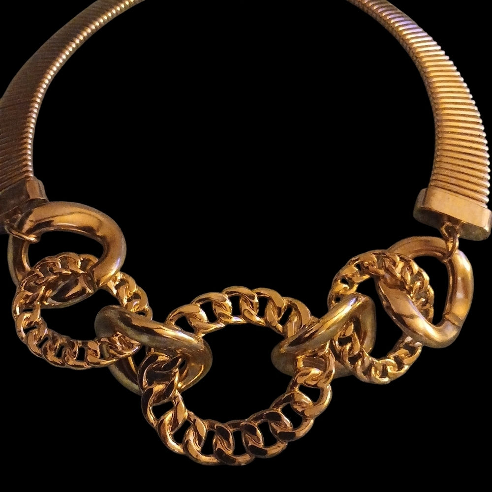 Vintage 1970's Gold Statement Necklace